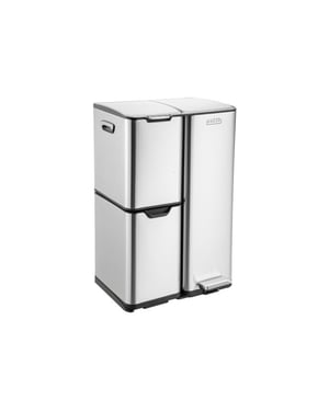 Luzzo ® ohio prullenbak afvalscheiding 60 liter pedaalemmer met soft close