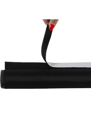 WDMT Zelfklevende tochtstrip voor deuren 90 x ø 5 cm zwart