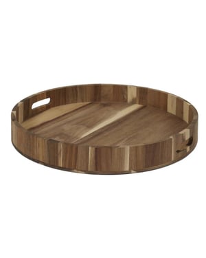 Casa di Elturo Rond houten dienblad 35 cm – acaciahout