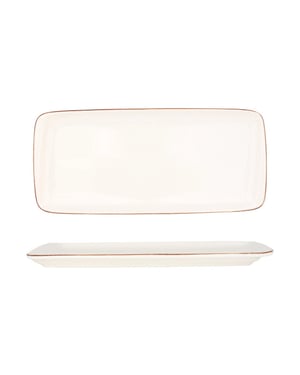 Bonna Serveerschaal retro porselein 48x16 cm set van 2