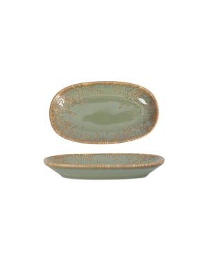 Bonna Serveerschaal sage snell porselein 15x8.5 cm set van 2