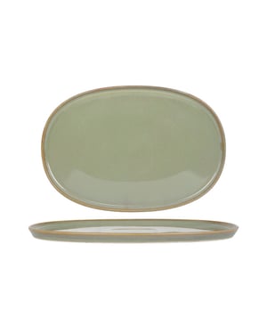 Bonna Serveerschaal sage hygge porselein 34 cm set van 2