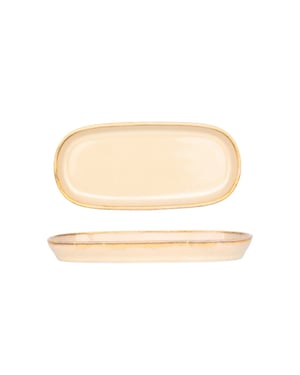 Bonna Serveerschaal sand hygge porselein 21 cm set van 2