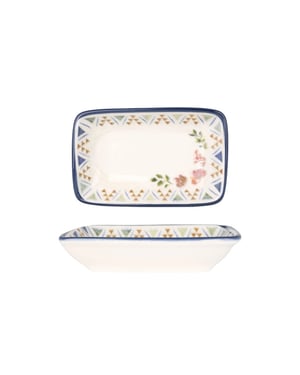 Bonna Serveerschaal spring porselein 15x9 cm set van 2