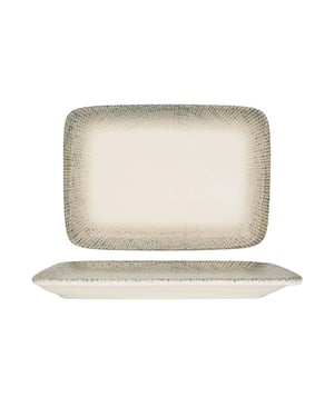 Bonna Serveerschaal sway porselein 23x16 cm set van 2