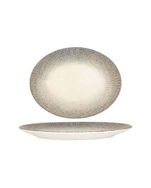 Bonna Serveerschaal sway porselein 31x14 cm set van 2