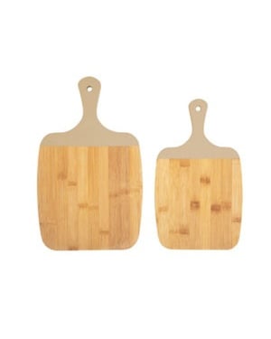 Present Time cutting board set gourmet brown