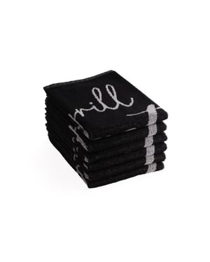 DoubleDry Luxe keukenhanddoeken set 6 stuks 50x50 cm 100% katoen hoge