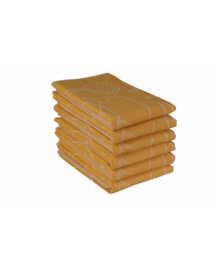 DoubleDry Luxe theedoeken set 6 stuks 50x70 cm 100% katoen hoge