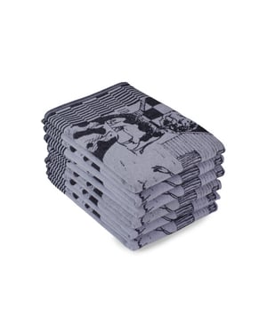 DoubleDry Luxe theedoeken set 6 stuks 50x70 cm 100% katoen hoge