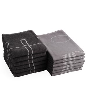 DoubleDry Theedoeken en keukendoeken set 12 stuks 100% katoen hoge
