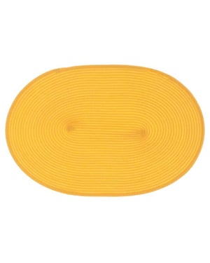 Unique Living placemat daisy ovaal rotan /oranje 45x30cm