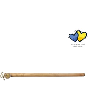 Maysternya Extra lange houten deegroller 70 x 3,3 cm bruin