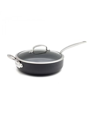Greenpan Barcelona keramische hapjespan 28 cm met glazen deksel