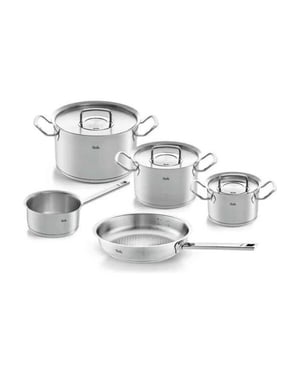 Fissler Original profi collection- 5 delig steel- en koekenpan rvs deksels