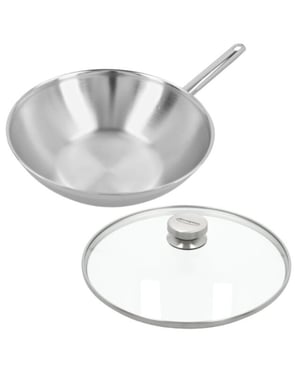 Demeyere Apollo 7 wok 30 cm met glazen deksel