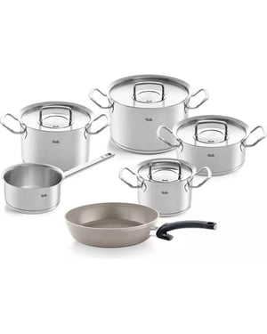 Fissler Original-profi collection pannenset met steelpan, ceratal koekenpan en rvs deksels, 6-delig