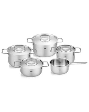 Fissler Pure collection pannenset met rvs deksels 5 delig