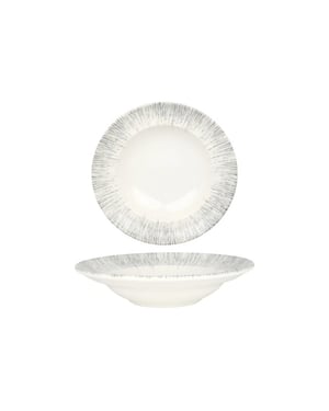 Bonna Pastabord iris porselein 24 cm (400cc) set van 2
