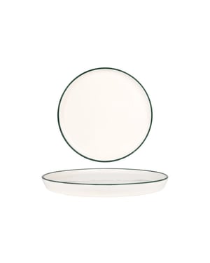 Rinart Dinerbord green edge porselein 28 cm set van 6