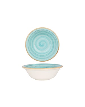 Bonna Kommetje aqua porselein 16 cm (400 cc) set van 6