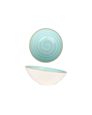 Bonna Kommetje aqua porselein 18 cm (450cc) set van 6
