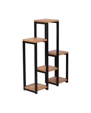 WDMT Metalen plantentafel rechthoekig met houten etageres