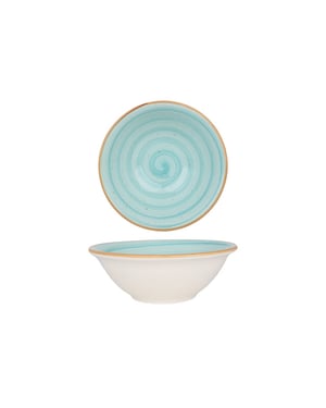 Bonna Kommetje aqua porselein 18 cm (700cc) set van 6