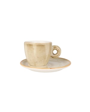 Bonna Espresso kopjes & schotel aura terrain porselein set van 6