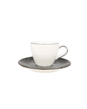 Bonna Espresso kopjes & schotel cosmos porselein set van 6