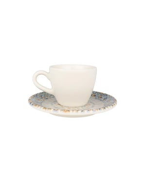 Bonna Espresso kopjes & schotel luca mosaic porselein set van 6