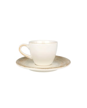 Bonna Espresso kopjes & schotel patera porselein set van 6