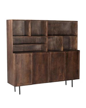 Livingfurn kabinetkast elan 180cm mangohout / gecoat staal