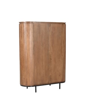 Livingfurn kabinetkast noor natural 150cm mangohout / gecoat staal