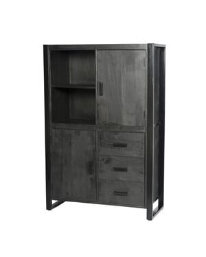 Livingfurn kabinetkast norris 100 cm mangohout / gecoat staal