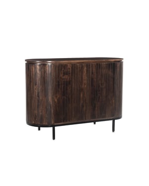 Livingfurn dressoir noor walnut 115cm mangohout / gecoat staal