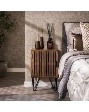 Hoyz Hoyz set van 2 nachtkastjes tweak massief mangohout - 40x30x60
