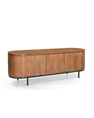 Livingfurn tv meubel noor natural 170cm mangohout / gecoat staal