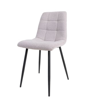 Home67 Eetkamerstoel jenna bouclé naturel