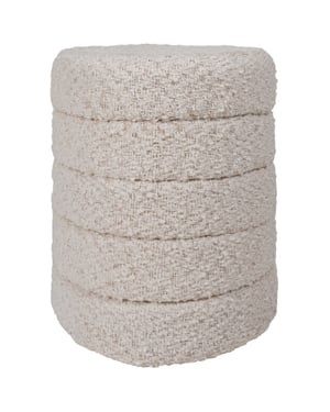 Home67 Poef rosa naturel 53 x ø43 cm