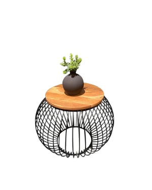 Furnilux Salontafel bijzettafel rond industrieel