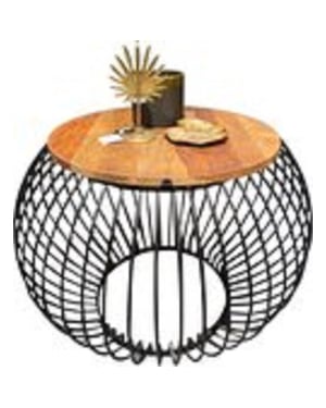Furnilux Ronde salontafel industrieel design 70x70x52 cm bijzettafel