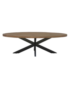 Brix ovale eetkamertafel mangohout 180cm -
