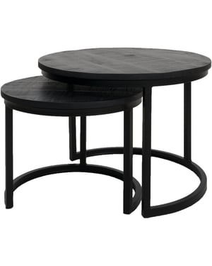Home67 Salontafel bart set van 2 blad onderstel