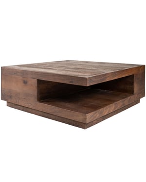 Home67 Salontafel bram espresso mangohout 80 x 80 cm