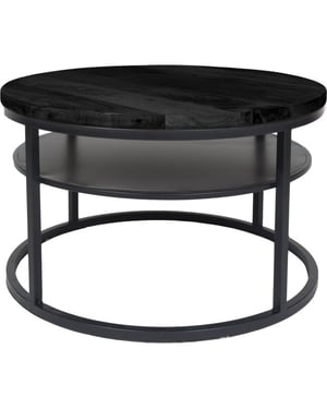 Home67 Salontafel delhi mangohout rond 43 x ø70 cm