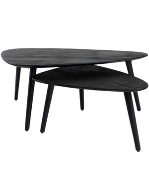 Home67 Salontafel jamal mangohout set van 2