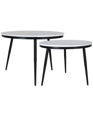 Home67 Salontafel melle marmer set van 2