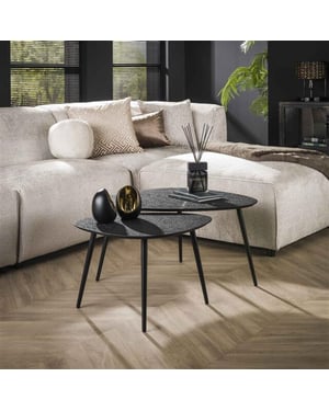 Hoyz Hoyz salontafel driehoekig metallic - set van 2