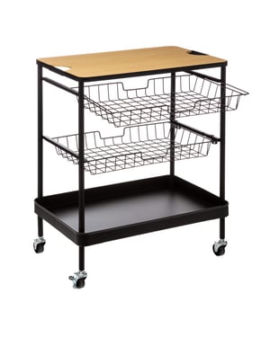 5Five 4goodz serveerwagen met 3 opbergvakken en plateau 40x60x79 cm -